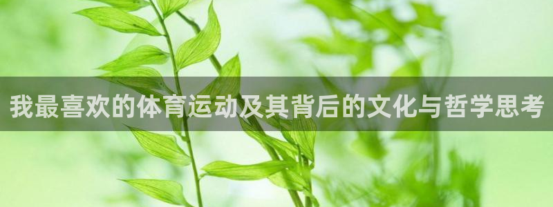 JJB竞技宝官网下载招商电话号码是多少号:我最喜欢的体育运动